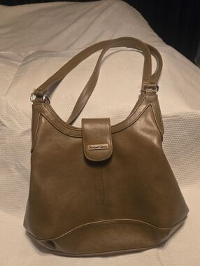 Michael Stevens Vintage Taupe Double Handles Shoulder Bag